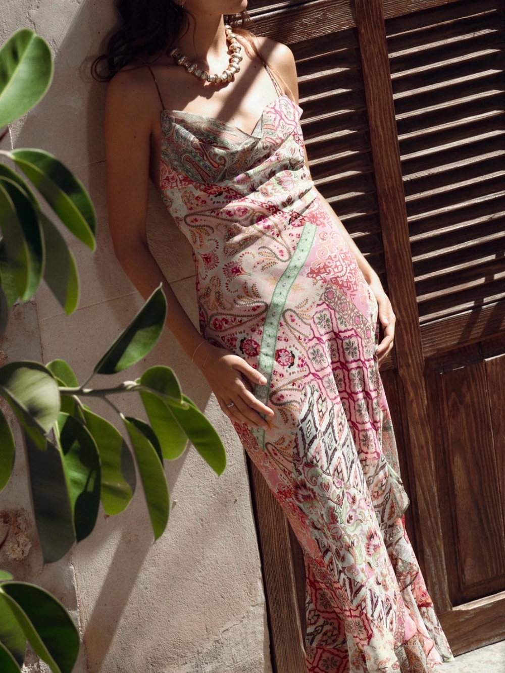 Zara Printed Slip Dress